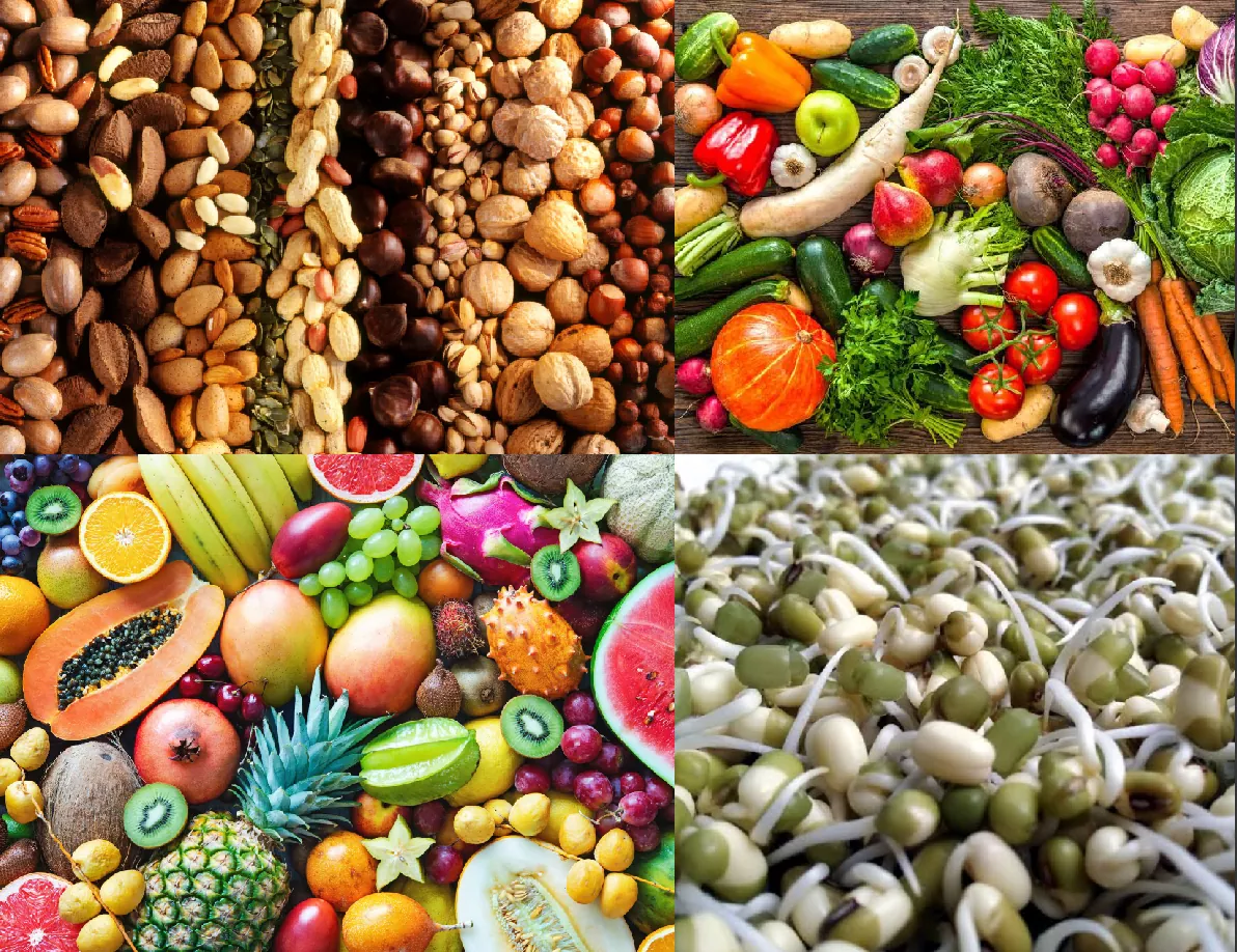 Fruits, Vegetables, Nuts & Sprouts