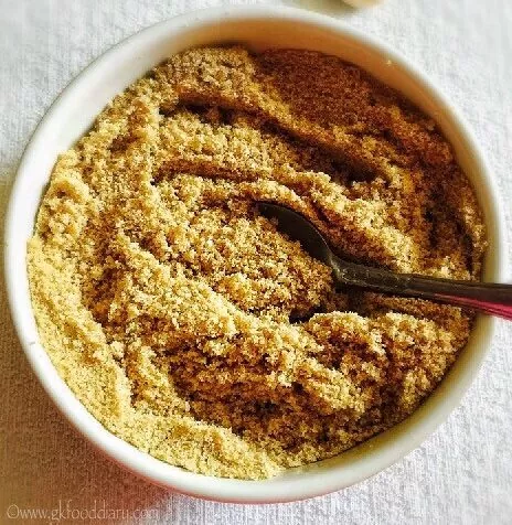 Final product: Home-made protein powder in a bowl