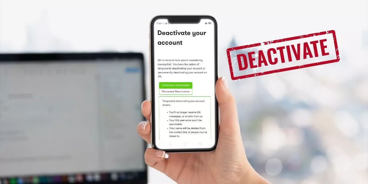deactivate a KIK Messenger account