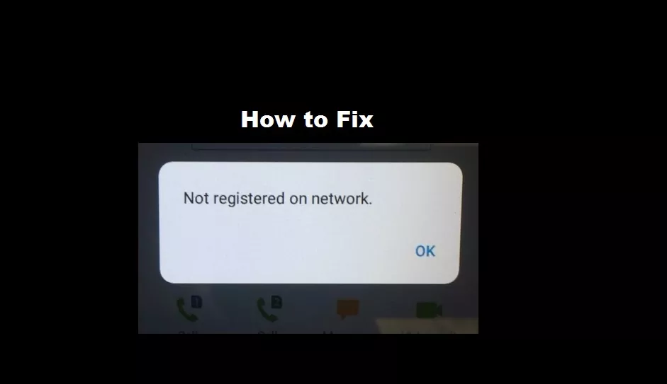 not registered on network